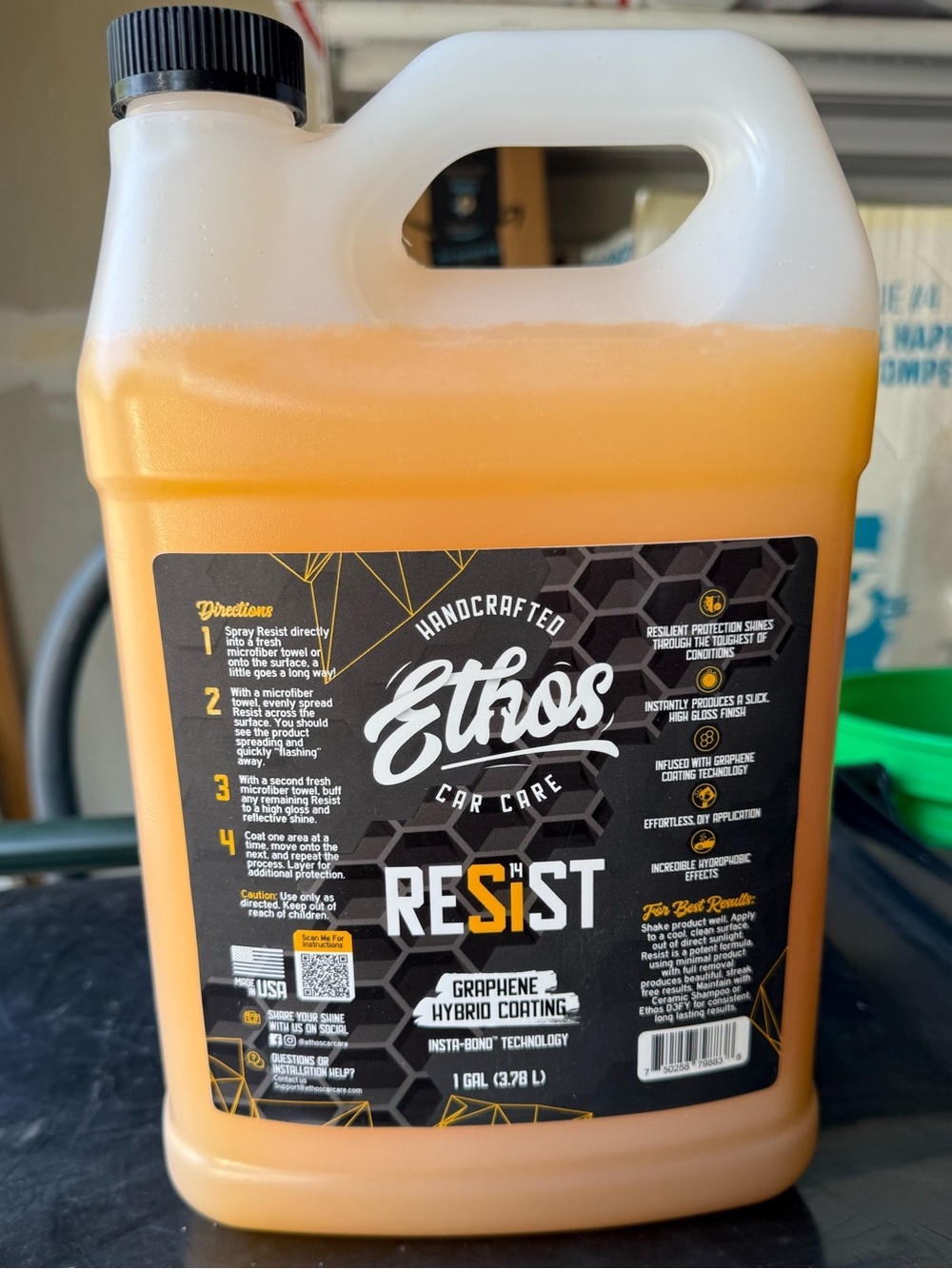 Ethos Resist hybrid graphene ceramic spray coating - 1 Gallon